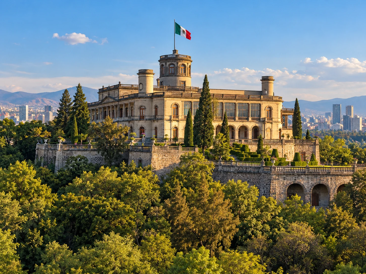 Vista ilustrativa del Castillo de Chapultepec